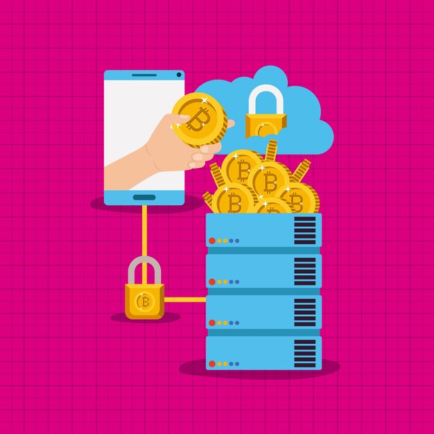 bitcoin mining set icons