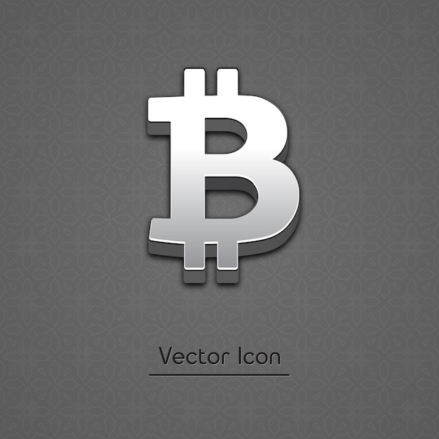 Bitcoin moda icono de vector de estilo 3d