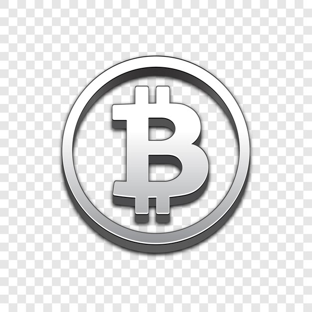 Bitcoin moda icono de vector de estilo 3d