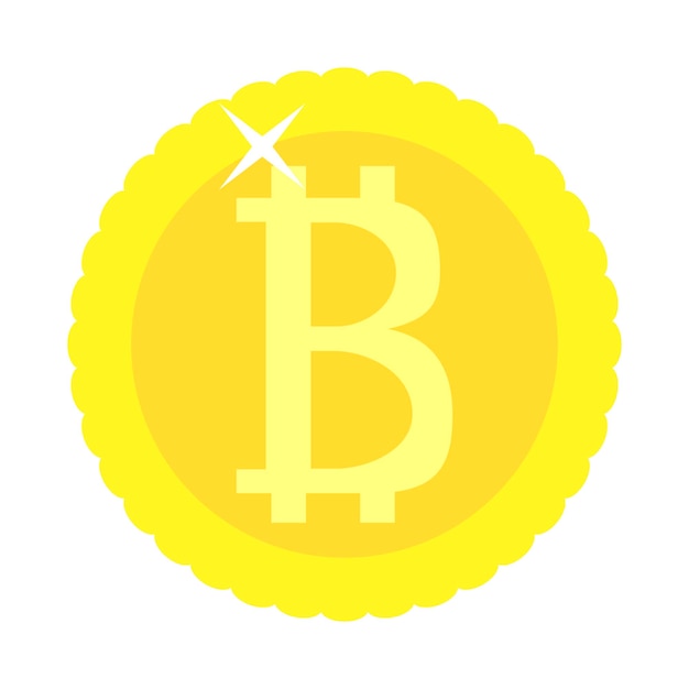 Bitcoin moneda dorada aislada