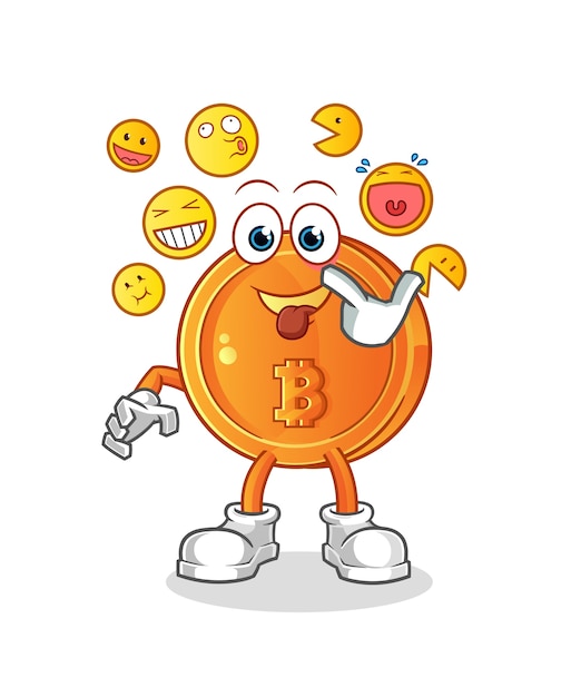 Bitcoin se ríe y se burla de la ilustración