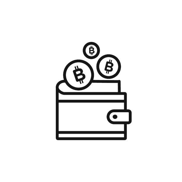 bitcoin wallet icon vector set collection for web