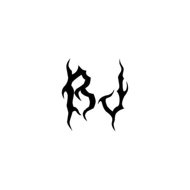 BJ Monogram Logo Design letra texto nombre símbolo monocromo logotipo alfabeto carácter simple logo