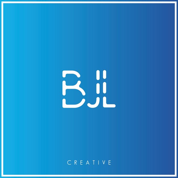 BJL Creative Vector Último Diseño del logotipo Mínimo Último Logotipo Premium Ilustración vectorial Monograma