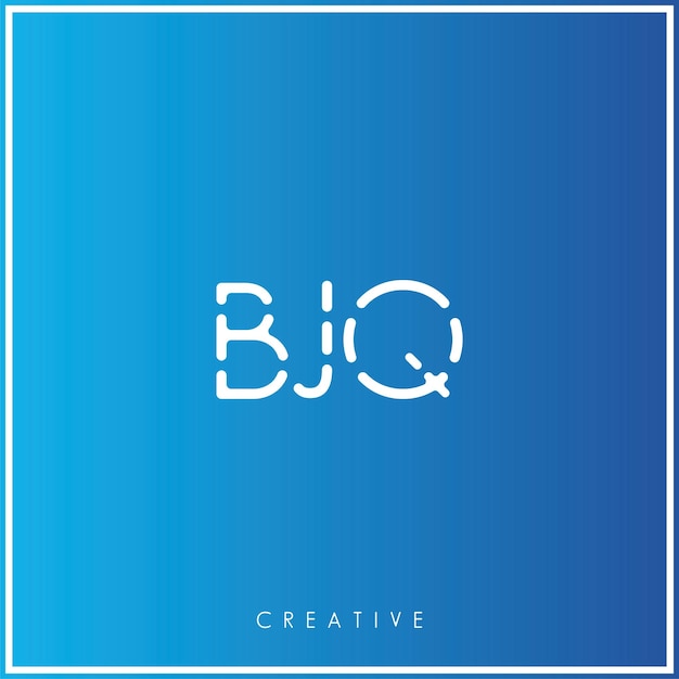 BJQ NCreative Vector Diseño de logotipo de última generación Minimal Logo de última generación Premium Ilustración vectorial Monograma