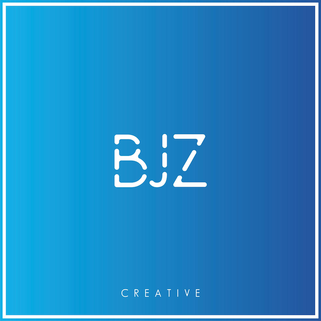 BJZ Creative Vector Latter Diseño de logotipo Minimal Latter Logo Premium Ilustración vectorial Monograma