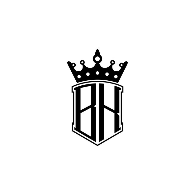 BK Monogram Logo Design letra texto nombre símbolo monocromo logotipo alfabeto carácter simple logo