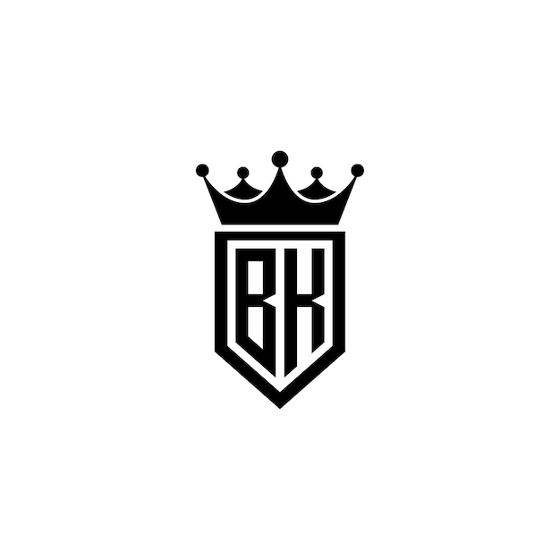 BK Monogram Logo Design letra texto nombre símbolo monocromo logotipo alfabeto carácter simple logo