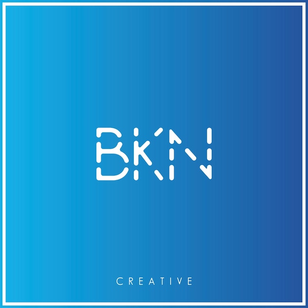 BKN Creative Vector Último Diseño del logotipo Mínimo Último Logotipo Premium Ilustración vectorial Monograma