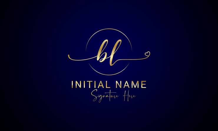 BL LB B y L Letra inicial LuxuryPremium Logotipo