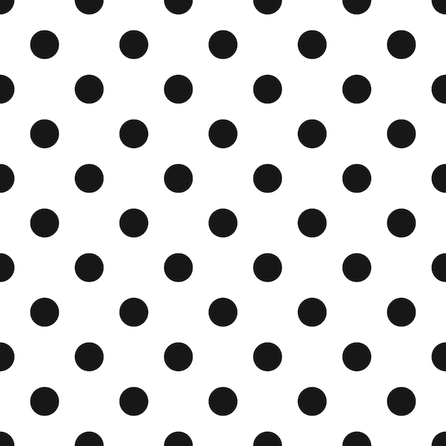 Black and White Polka Dot Seamless Pattern Fondo abstracto clásico de los años 70 Diseño geométrico retro para tarjetas de visita folletos plantilla de sitio web saludo papel regalo tela textil vector