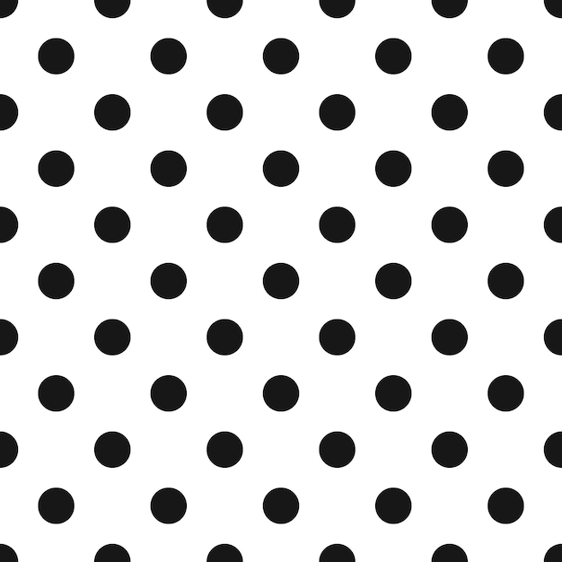 Vector black and white polka dot seamless pattern fondo abstracto clásico de los años 70 diseño geométrico retro para tarjetas de visita folletos plantilla de sitio web saludo papel regalo tela textil vector