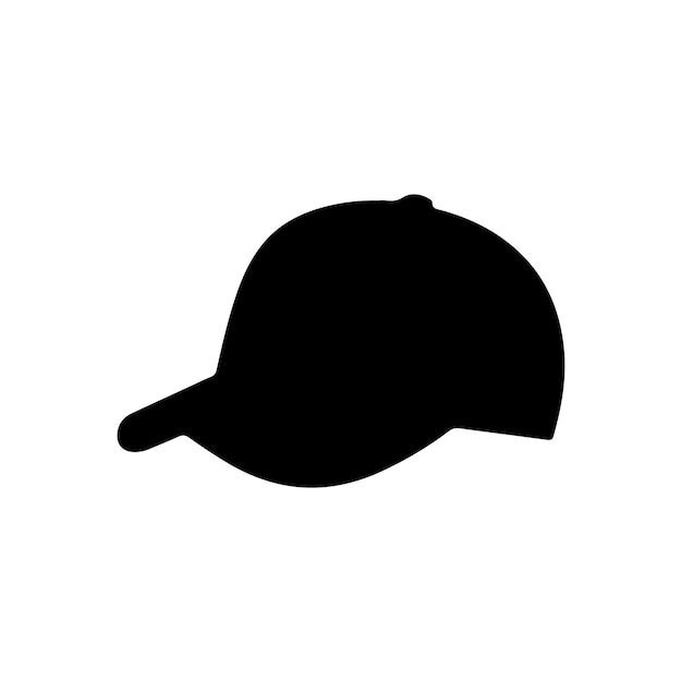 Black baseball cap silhouette