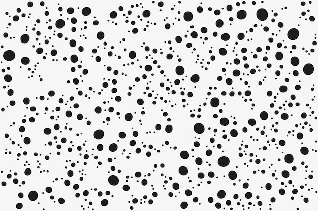 Black dot stain design on white background