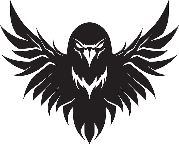Black falcon un diseño de logotipo vectorial para la empresa que está lista para dejar su huella black falcon av