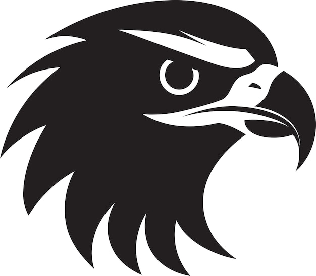 Black falcon a vector logo diseño para la empresa que siempre está a la caza black falcon a vecto