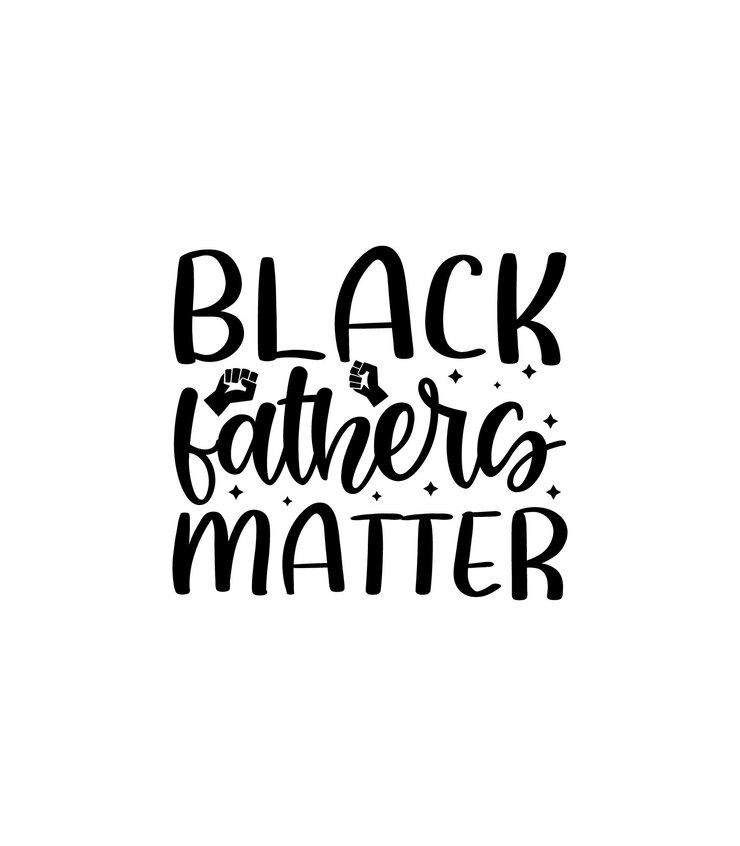 Black Fathers Matter Typography vector padre cita diseño de camiseta