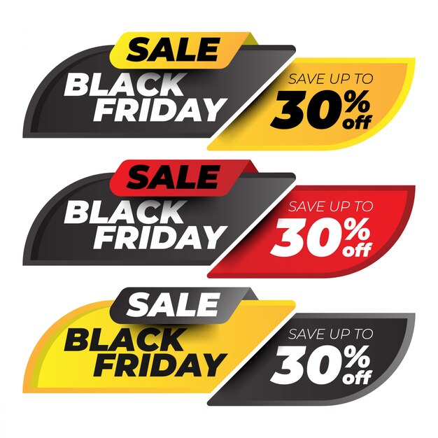 Black friday banner set