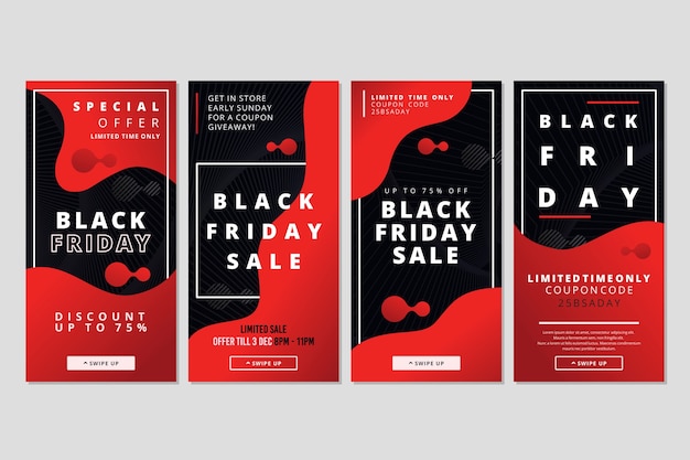 Black friday colección de historias de instagram