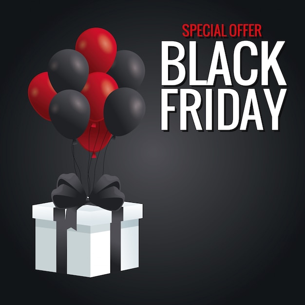 Vector black friday descuento especial