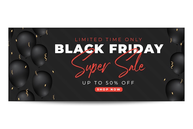 Vector black friday sale banner design