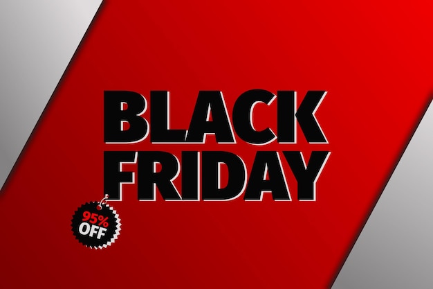 Vector black friday sale banner un gran porcentaje de descuentos