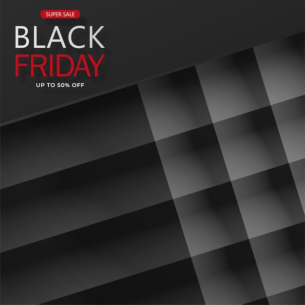 Black friday sale banner poster logo sobre fondo oscuro