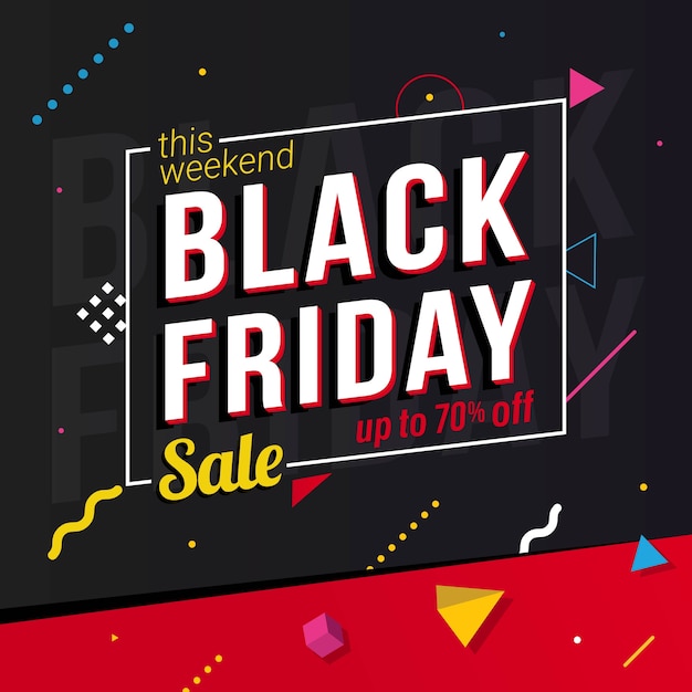 Vector black friday sale banner template vector