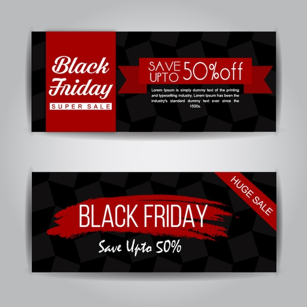 Vector black friday sale banner