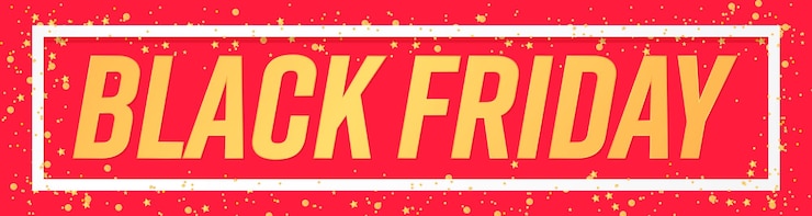 Vector black friday sale conjunto de pancartas web diseño colección de plantillas de promoción horizontal carteles vectorial