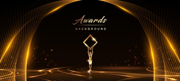 Black Gold Stage Golden Night Arc Royal Awards Gráficos Fondo