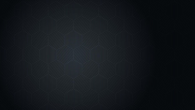 Black Hexagon Geometric Pattern Background