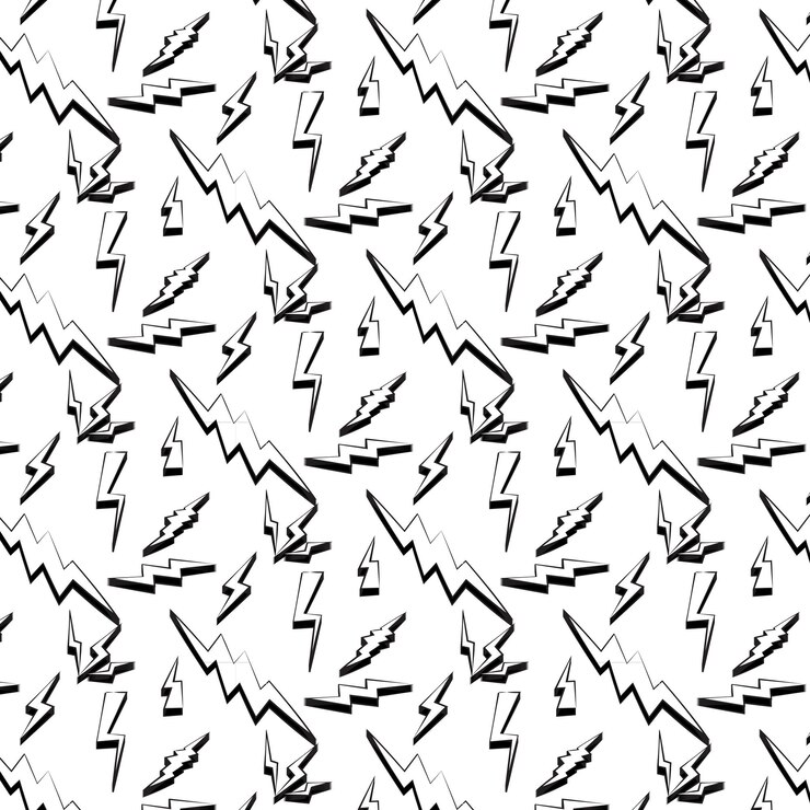Vector black lightning bolt vector set varios tipos y diseños