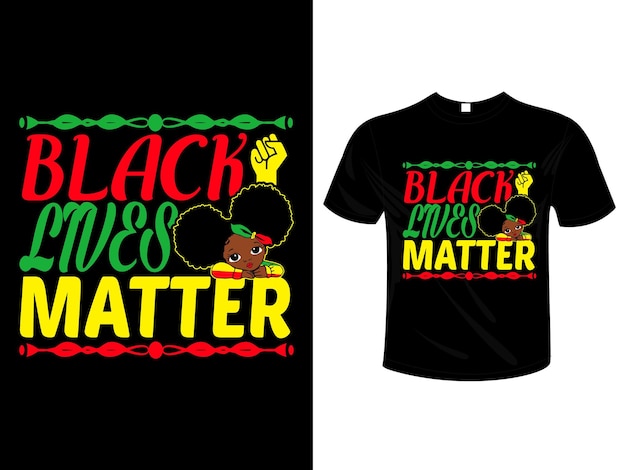 Black lives matter diseño de camiseta tipografía letras diseño de mercadería