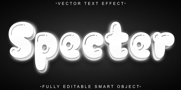 Black Specter Vector Efecto de texto de objeto inteligente totalmente editable