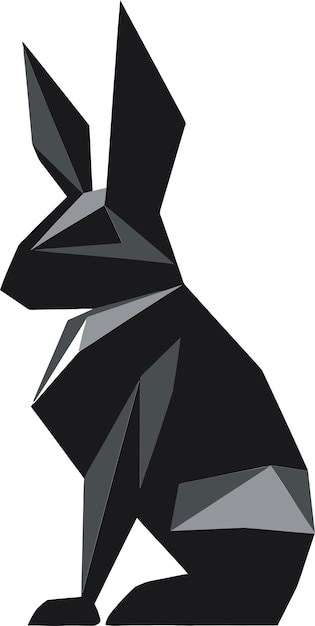Black Vector Rabbit Un logotipo tan atrevido como divertido Títulos aún más creativos