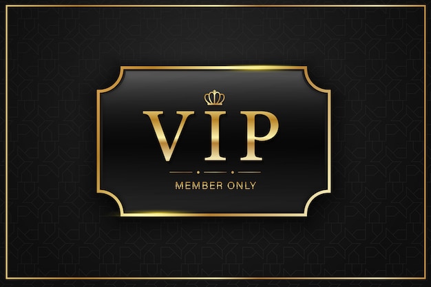 Black vip card golden label