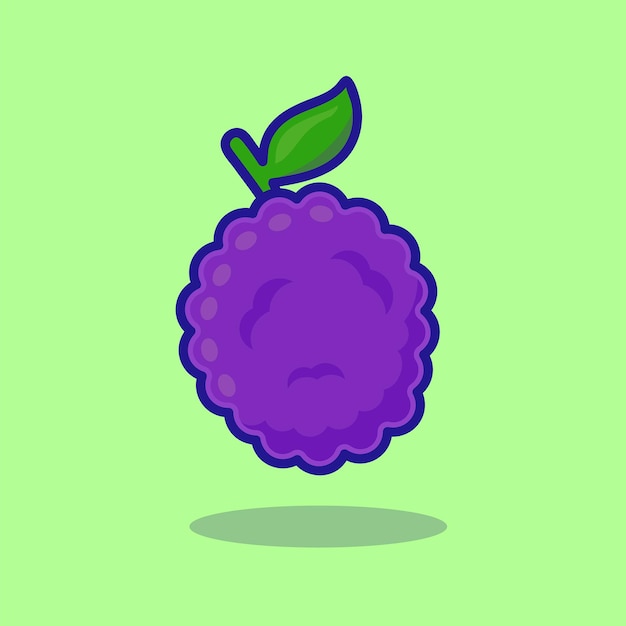 Vector blackberry vector ilustración logo dibujos animados lindo fruta bayas