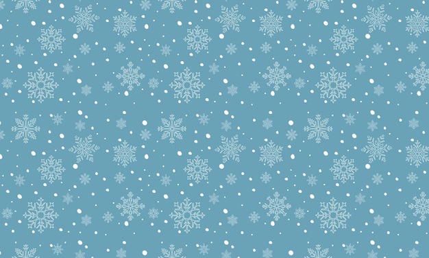 blanco y azul de Navidad sin costura fondo de copos de nieve