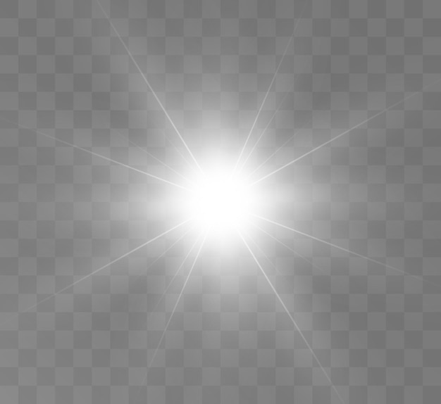 Blanco brillante resplandor estrella sol Vector 10ps