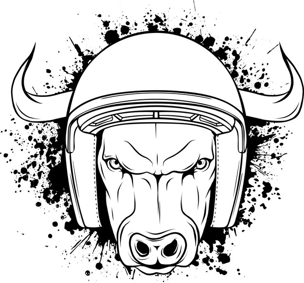 blanco y negro de cabeza de vaca