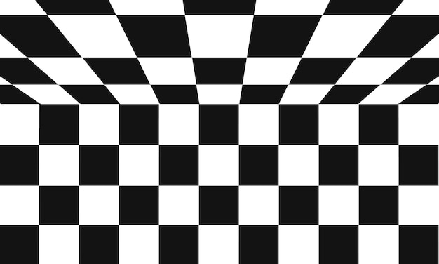 blanco y negro vector de espacio vacío patrón de ajedrez bandera de finalización de fondo