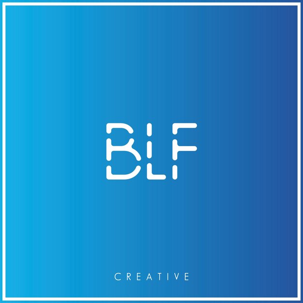 BLF Creative Vector Latter Diseño del logotipo Mínimo Logotipo Latter Ilustración vectorial premium Monograma