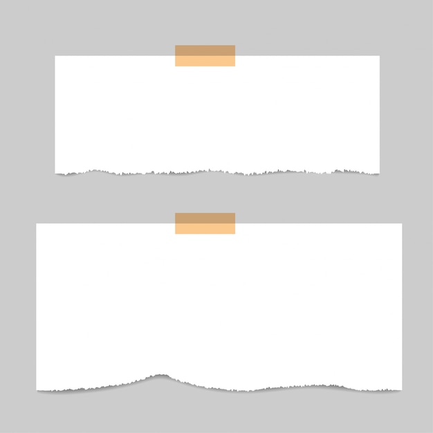 Bloc de notas cuadriculadas en blanco y cinta. Nota papel pegado con cinta adhesiva de color beige.