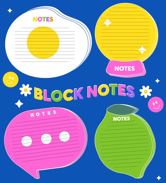 Vector block de notas