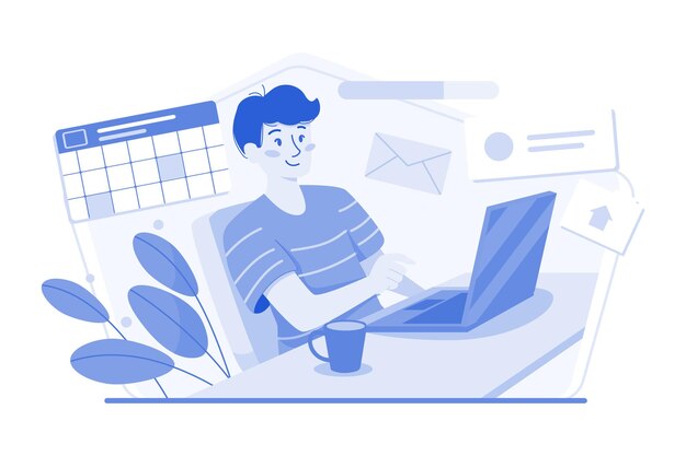 Blogger haciendo gestión de contenidos