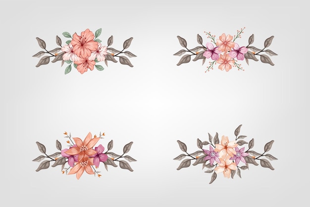 El Blooms Greenery Floral Foliage Ornament Corner Text Separator agrega un elegante texto de encuadre en las tarjetas de invitaciones