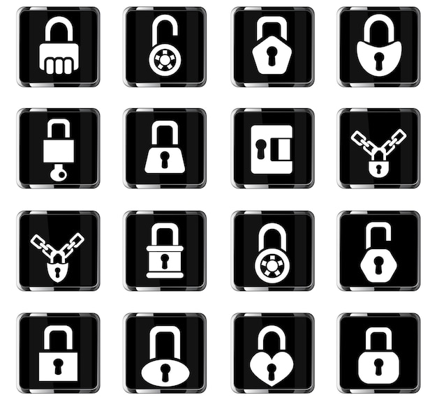 Bloquear los iconos web para el diseño de la interfaz de usuario