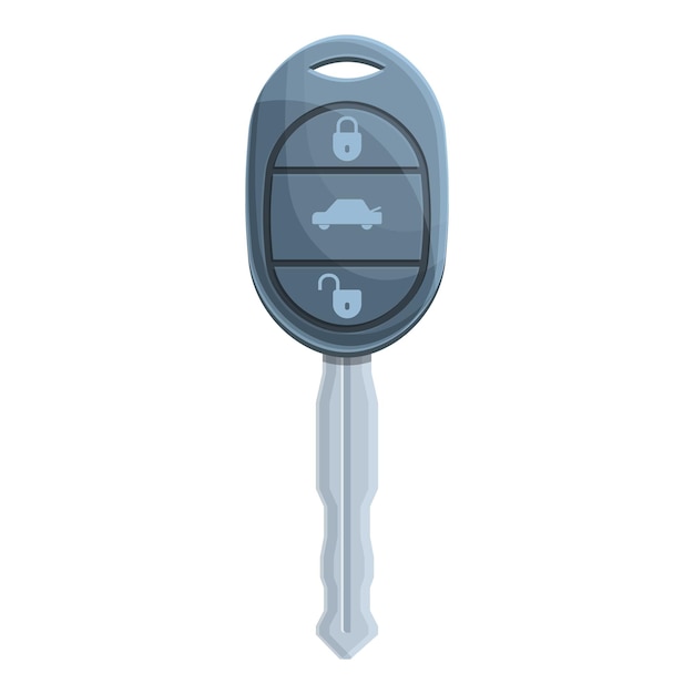 Bloqueo de alarma de coche icono de llave vector de dibujos animados Sistema remoto Cadena de puerta