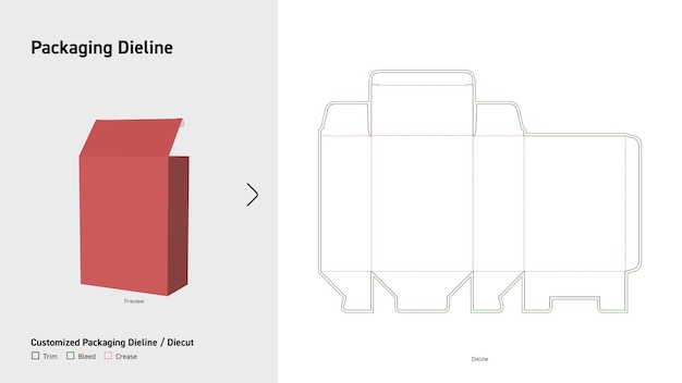 El bloqueo automático de la parte inferior del extremo Dieline
